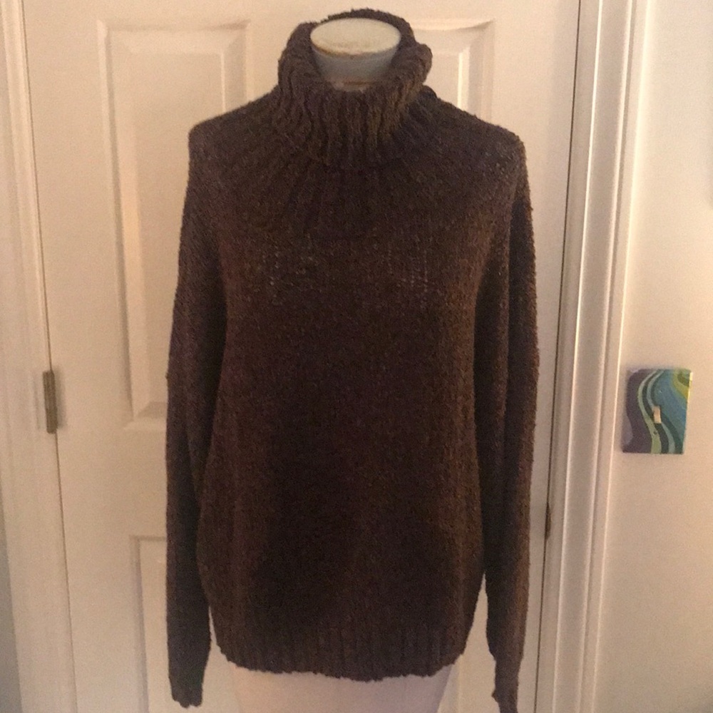 Amy Brill brown turtleneck sweater
